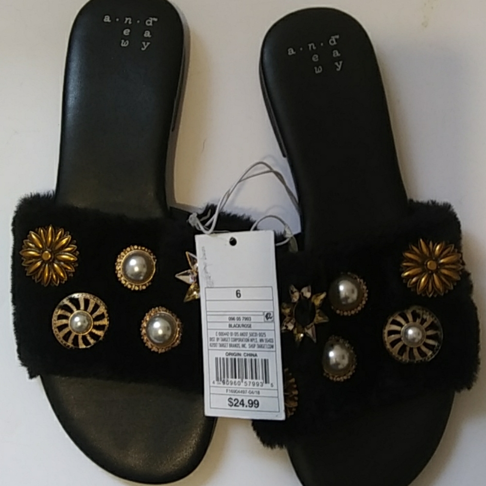 A new day jeweled Pearl sandals